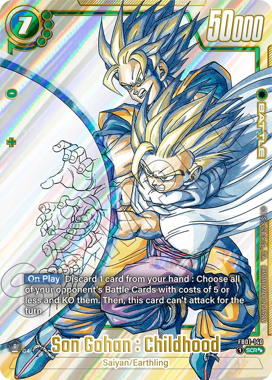 Dragon Ball Super Card Game - Fusion World - SB02 - Manga Booster Pack 02 - Sobre de mejora