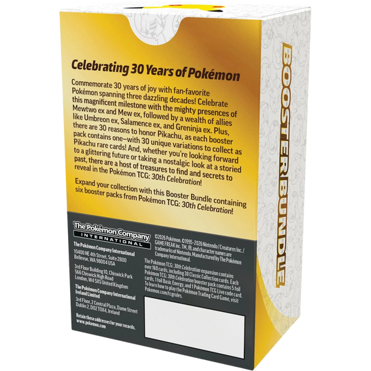 Pokémon - 30ή Επετειακή Συλλογή - Πακέτο Booster [ΑΓΓΛΙΚΑ]